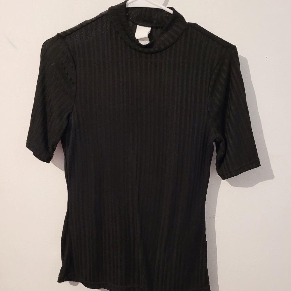 H&M Short Sleeve Mock Turtleneck